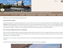 Tablet Screenshot of clarksburgvillagecommunity.org
